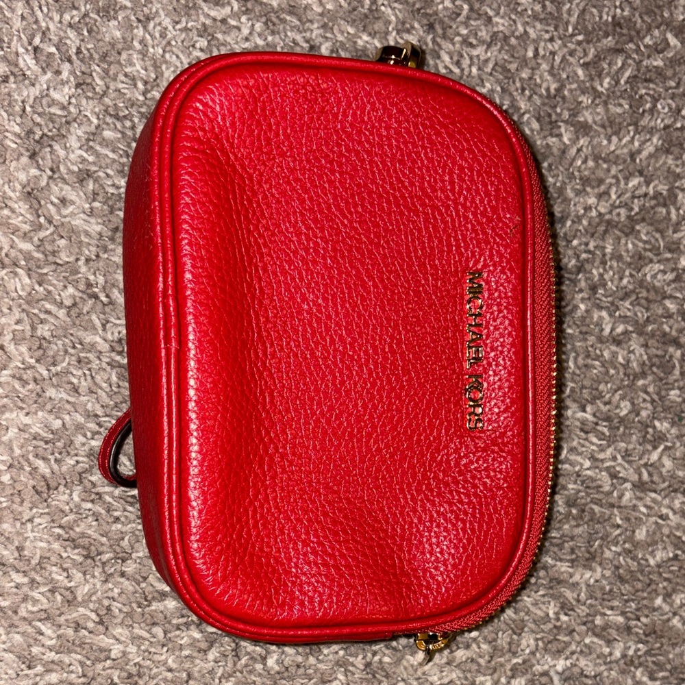 Michael Kors Vibrant Red Pebbled Leather Bag